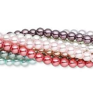 Huge Wholesale Lot of 1250 Glass 6mm Round Pearl Beads  