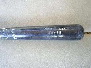 RARE CUBS ORIOLES FELIX PIE REAL GAME USED BAT  