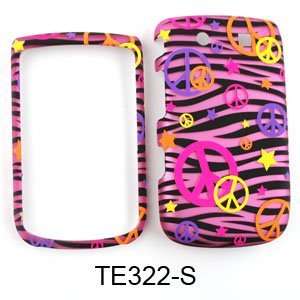 CELL PHONE CASE COVER FOR BLACKBERRY TORCH 9800 TRANS PEACE SIGNS ON 