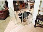   Flexi Walk Thru dog steel Gate barrier fence w/ Pet Door 76Wx38H