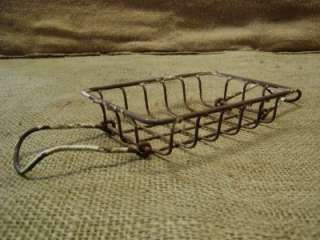 Vintage Metal Wire Basket Soap Dish  Antique Old RARE  