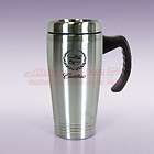 Cadillac Brushed Stainless Steel Coffee Mug with Handle