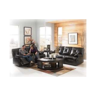 ASHLEY BLACK LEATHER Blend BIG Reclining Sofa AND Love   HOUSTON ONLY 