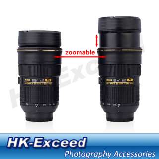 Nikon Camera AFS 24 70mm Lens cup Coffee Mug Stainless Interior for 