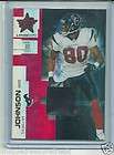ANDRE JOHNSON GAME USED JERSEY PATCH TEXANS 2007 LEAF ROOKIES AND 