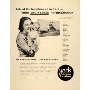  1939 Ad York Ice Machinery Air Conditioning Patriotic 