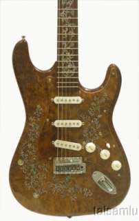 Inlaid Strat style electric guitar ,Solid Burl Maple SE154  