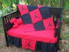 Custom made new MICHAEL JORDAN red and black Crib Bedding Set  