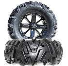 MSA M12 Diesel 14 Black ATV Wheels On 26 Moto MTC Tires for Polaris 