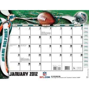  Turner Miami Dolphins 2012 22x17 Desk Calendar Sports 