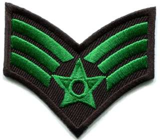 Army military insignia rank war biker retro applique iron on patch new 