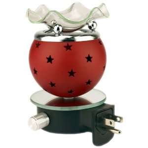  Red Stars Plug in OIL Warmer with Dimmer Switch