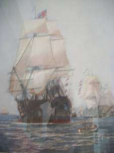 THE FIRST JOURNEY OF THE VICTORY, 1778 by W.L.Wyllie  