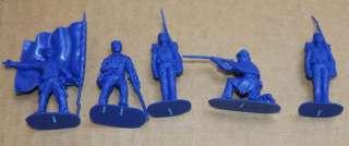   SOLDIERS 40 Plastic Figures Blue Western MARX Vintage ARMY Soldier Lot