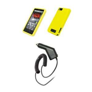  Motorola Droid X MB810   Premium Yellow Soft Silicone Gel 