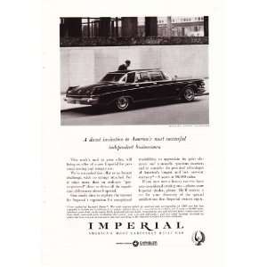   Chrysler Imperial Crown Four Door Sedan Original Vintage Car Print Ad