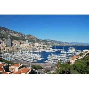  Landscape View of Monaco Harbor with Yachts   Peel and 