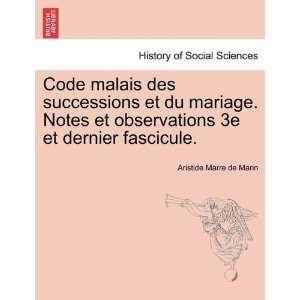   . (French Edition) (9781241355487) Aristide Marre de Marin Books