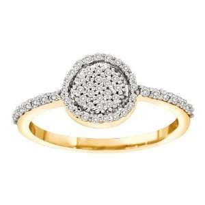   Gold Round Diamond Ring (1/3 cttw, H I Color, I1 I2 Clarity), Size 6