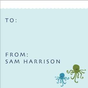 BLUE OCTOPUS GIFT LABELS