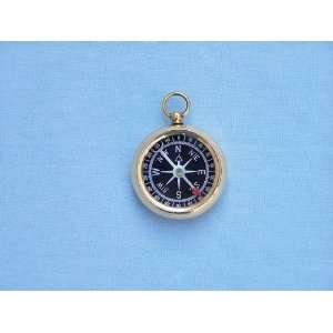  Brass Beveled Black Faced Compass 2   Brass Compasses Pocket 