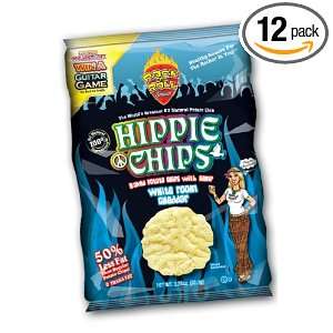 Hippie Chips Potato Chips, Cheddar Gluten Free, 3.25 Ounce (Pack of 12 
