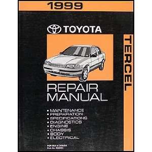    1999 Toyota Tercel Repair Shop Manual Original Toyota Books