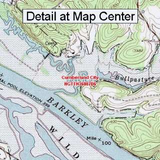   Quadrangle Map   Cumberland City, Tennessee (Folded/Waterproof