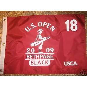  Lucas Glover Us Open Bethpage Black Signed 09 Pin Flag 