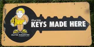 Vintage Congoleum Curtis Industries Keys Made Here Sign  