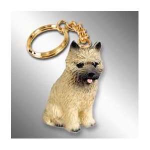 Cairn Terrier Dog Keychain   Red 