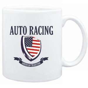 Mug White  Auto Racing   American Tradition  Sports 