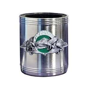  Can Cooler   Pewter State Emblem Colorado Sports 
