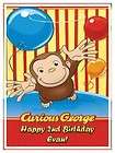 Curious George #3 Edible CAKE Icing Image topper frosting birthday 