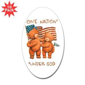   Pack) One Nation Under God Teddy Bears with US Flag 