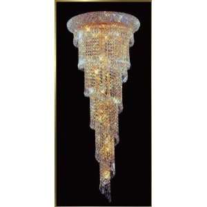 Small Crystal Chandelier, MG 5600, 14 lights, 24Kt Gold, 20 wide X 44 