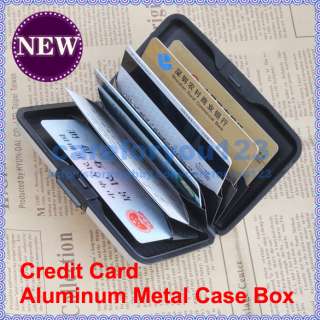   ID Name Credit Card Waterproof Aluminum Metal Case Box Wallet Holder