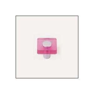  Siro cabinet hardware   decco 30mm square knob in pink 
