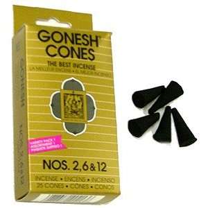  Gonesh Incense Cones, Variety Pack No. 1 (#2, #6, #12 