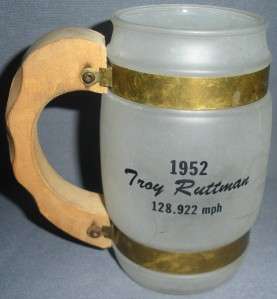 TROY RUTTMAN GLASS MUG RACING AGAJANIAN SPECIAL 1952  