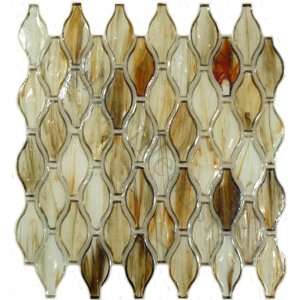   Shapes Brown 1 3/8 x 3 Glossy Glass Tile   14723