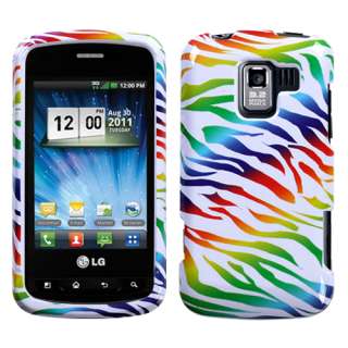 Colorful Zebra Phone Protector Cover for LG VS700 (Enlighten/ Gelato Q 
