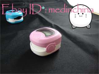 Cute Pediatric/Childrens fingertip Pulse Oximeter Spo2 50QB Pink/ Blue 