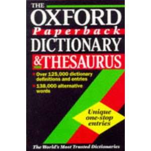  Oxford Paperback Dictionary and Thesaurus Pb 