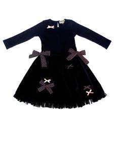 Sophie Catalou Black Long Sleeve Coco Dress Sizes 18M 6  