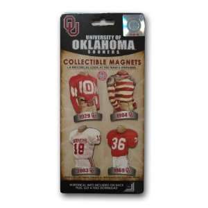  4 Pack Uniform Magnet Set   NCAA   University Of Oklahoma 