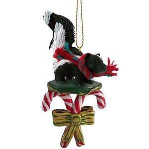  Skunk Candy Cane Christmas Ornament