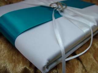 Custom New Monogrammed White Monogram Guest Book And Color Ribbon 