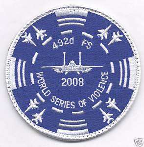 492nd FIGHTER SQ WORLD SERIES OF VIOLENCE 2008 patch  