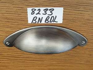 Bright Nickel Cup Pull 3 Cen. Kitchen Cabinet Hardware 8233 BNBDL 